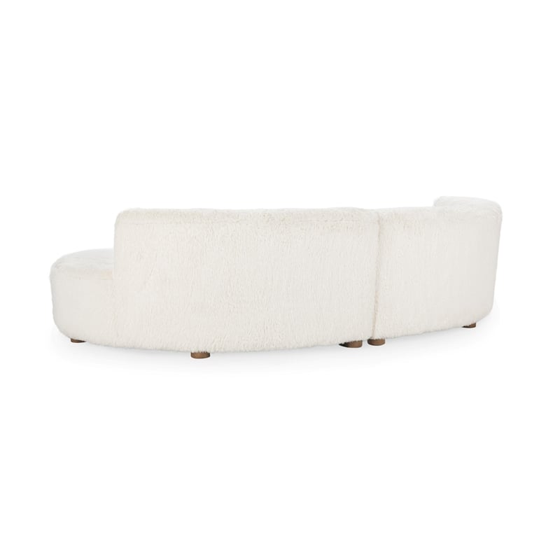 Classic Concepts Octavia Upholstered Fabric Sectional in Vanilla