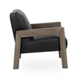 Classic Concepts Aliza Top-Grain Leather Accent Chair in Black