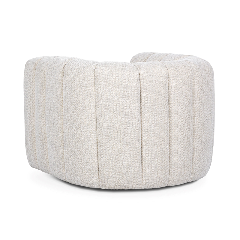 Classic Concepts Lexa Upholstered Fabric Swivel Chair in Cream