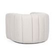 Classic Concepts Lexa Upholstered Fabric Swivel Chair in Cream