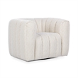 Classic Concepts Lexa Upholstered Fabric Swivel Chair in Cream