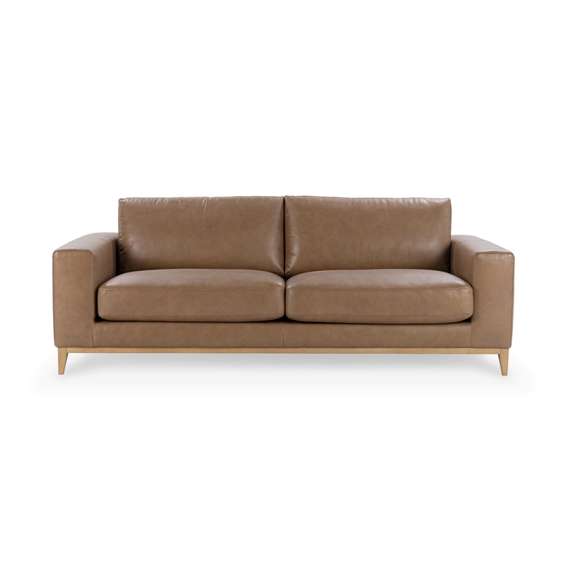 Classic Concepts Donovan Top Grain Leather Sofa in Tan