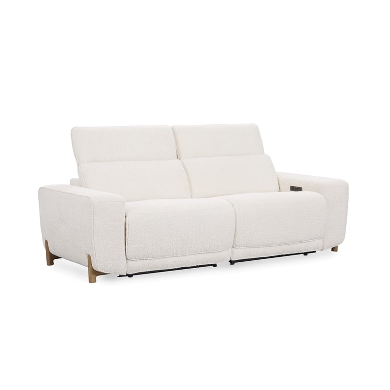 Classic Concepts Darrow Zero Gravity Power Recliner Upholstered Sofa in Ivory