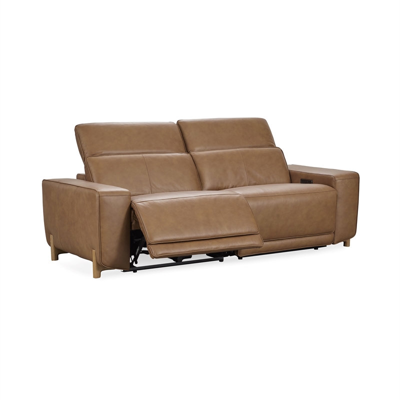 Classic Concepts Kadon Zero Gravity Power Recliner Upholstered Sofa in Tan