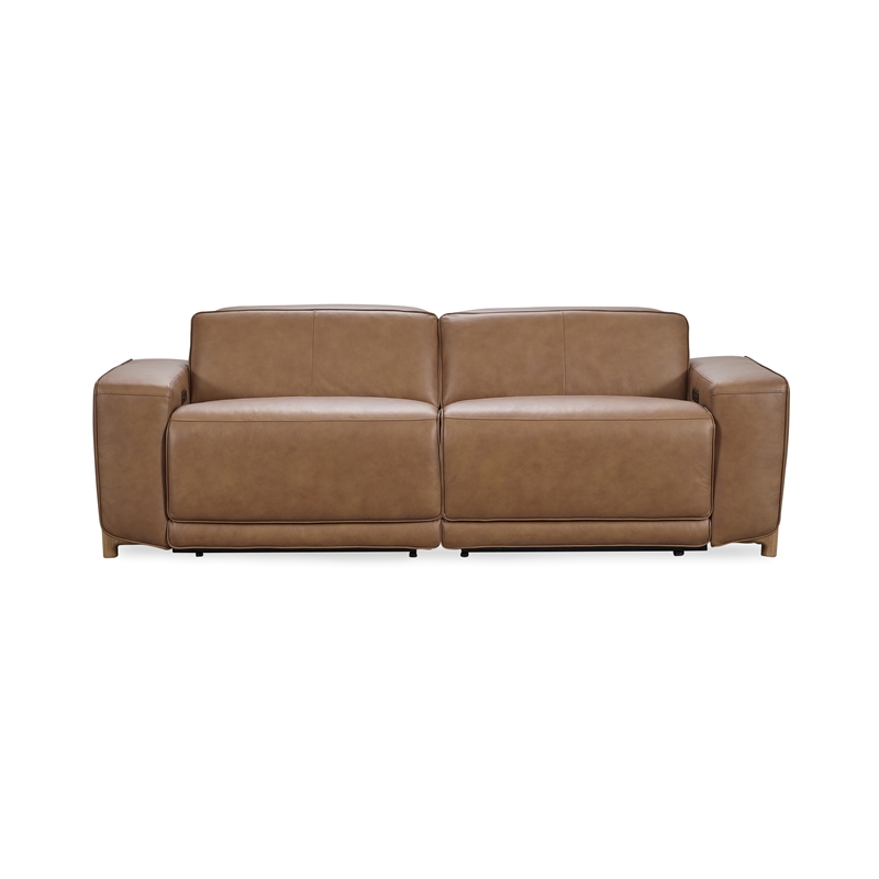 Classic Concepts Kadon Zero Gravity Power Recliner Upholstered Sofa in Tan