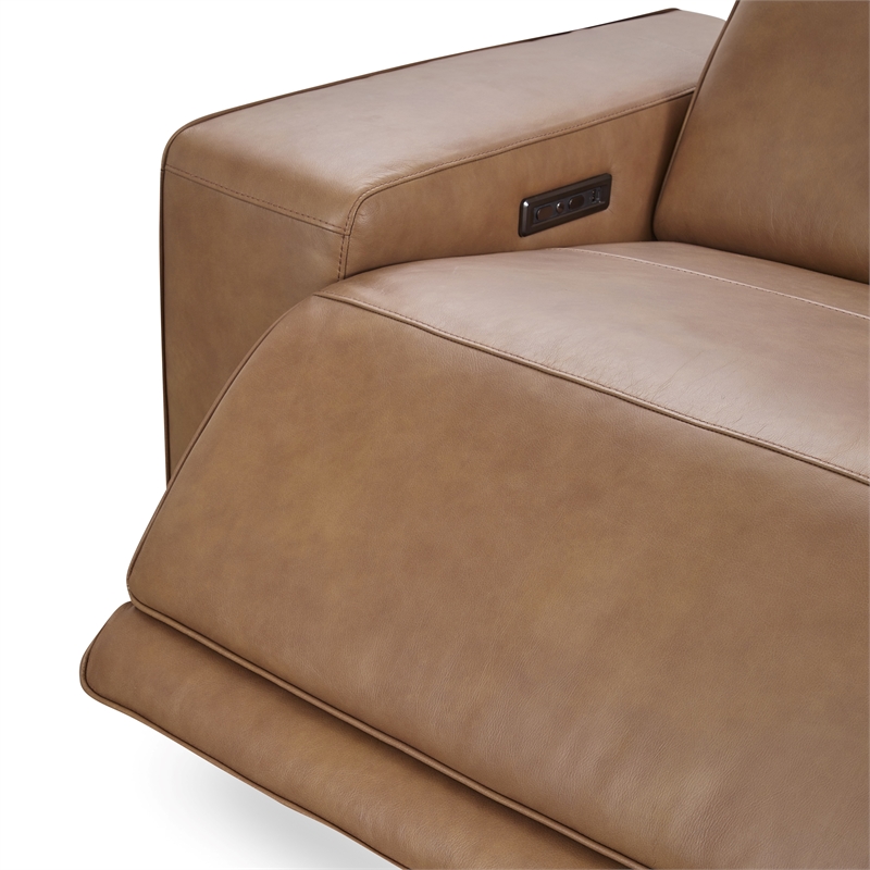Classic Concepts Kadon Zero Gravity Power Recliner Upholstered Sofa in Tan
