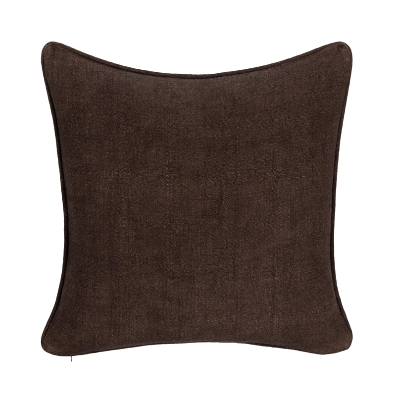 Classic Concepts Bedford Linen Fabric Throw Pillow in Brown