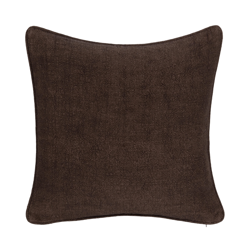 Classic Concepts Bedford Linen Fabric Throw Pillow in Brown