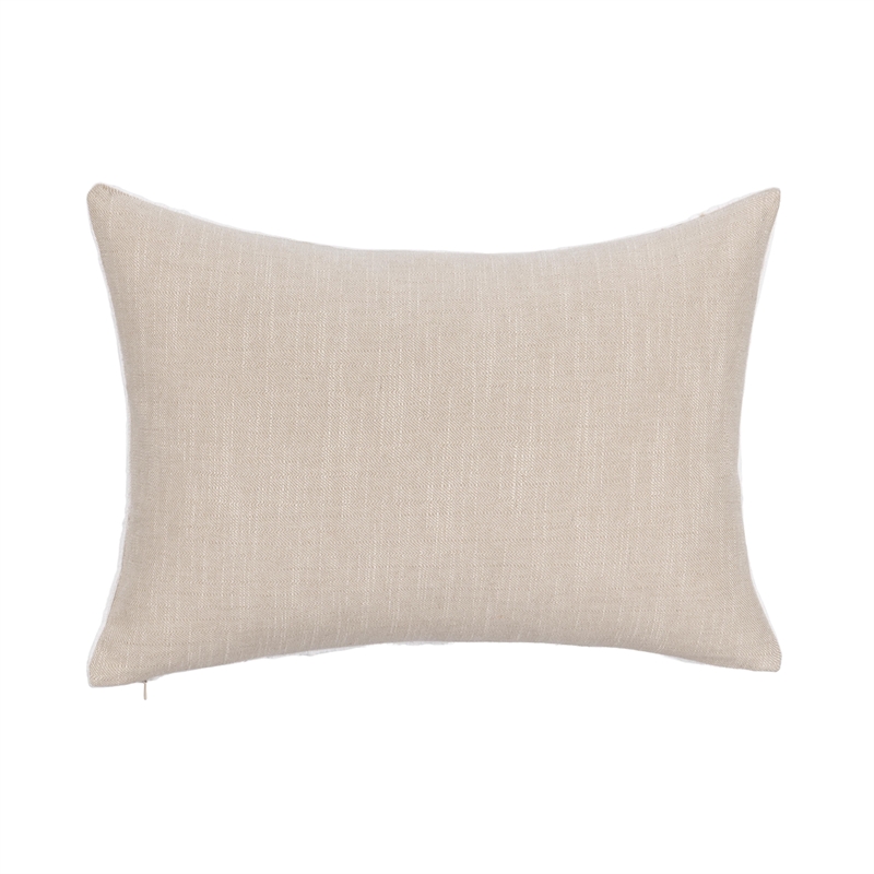 Classic Concepts Gratitude Cotton Fabric Throw Pillow in White
