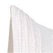 Classic Concepts Gratitude Cotton Fabric Throw Pillow in White