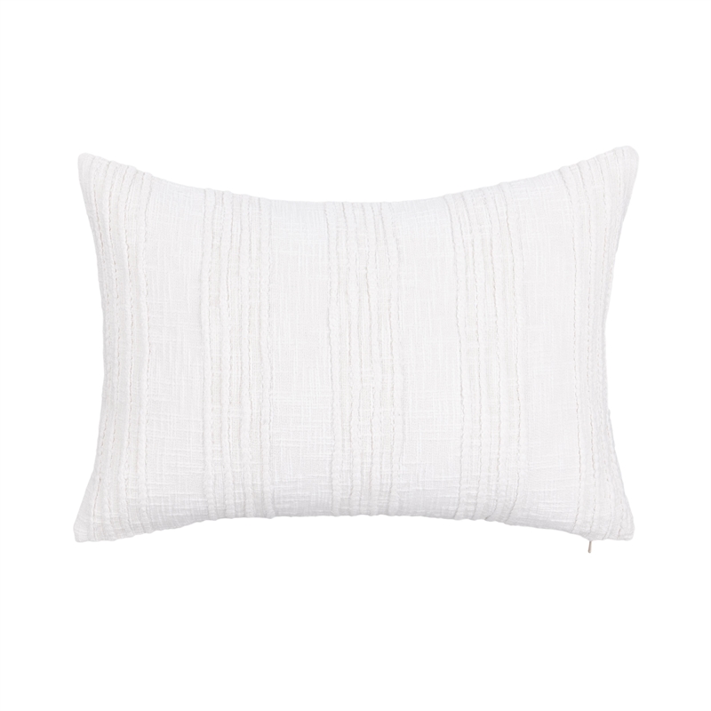 Classic Concepts Gratitude Cotton Fabric Throw Pillow in White