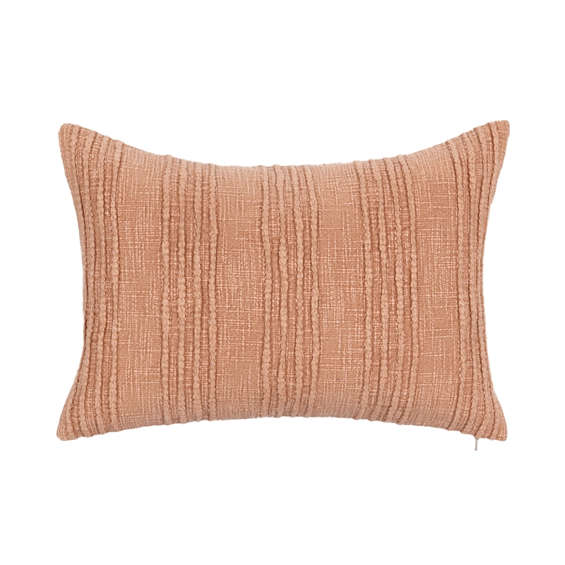 Classic Concepts Gratitude Cotton Fabric Throw Pillow in Terracotta