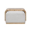 Classic Concepts Kenan Upholstered Fabric Cocktail Coffee Table in Ivory