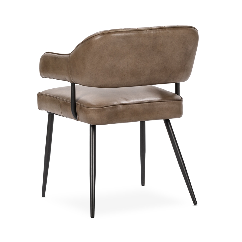 Classic Concepts Ashford Top Grain Leather Dining Chair in Brown