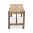 Classic Concepts Zaylen Banana Bark Accent Bench in Brown