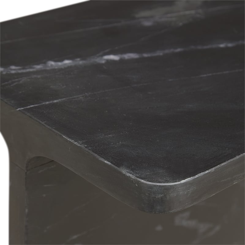Classic Concepts Delaney Marble Accent Table in Black