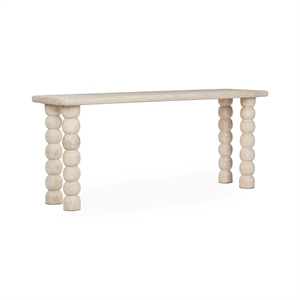 Classic Concepts Adir Solid Wood Console Table in Cream