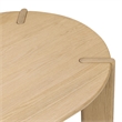 Classic Concepts Kering Oak Wood Oval Coffee Table in Natural