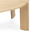Classic Concepts Kering Oak Wood Oval Coffee Table in Natural