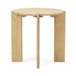Classic Concepts Kering Oak Wood Round End Table in Natural