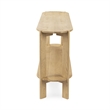Classic Concepts Kering Oak Wood Oval Console Table in Natural