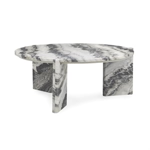 Classic Concepts Zora Marble Coffee Table in Gray