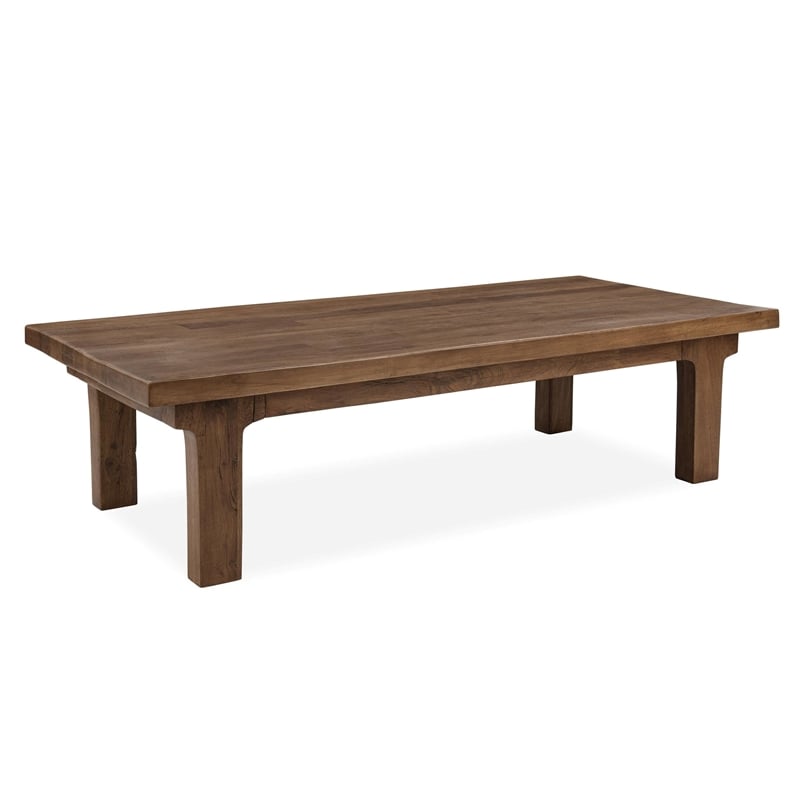 Classic Concepts Carmel Reclaimed Wood Rectangle Coffee Table in Terracotta