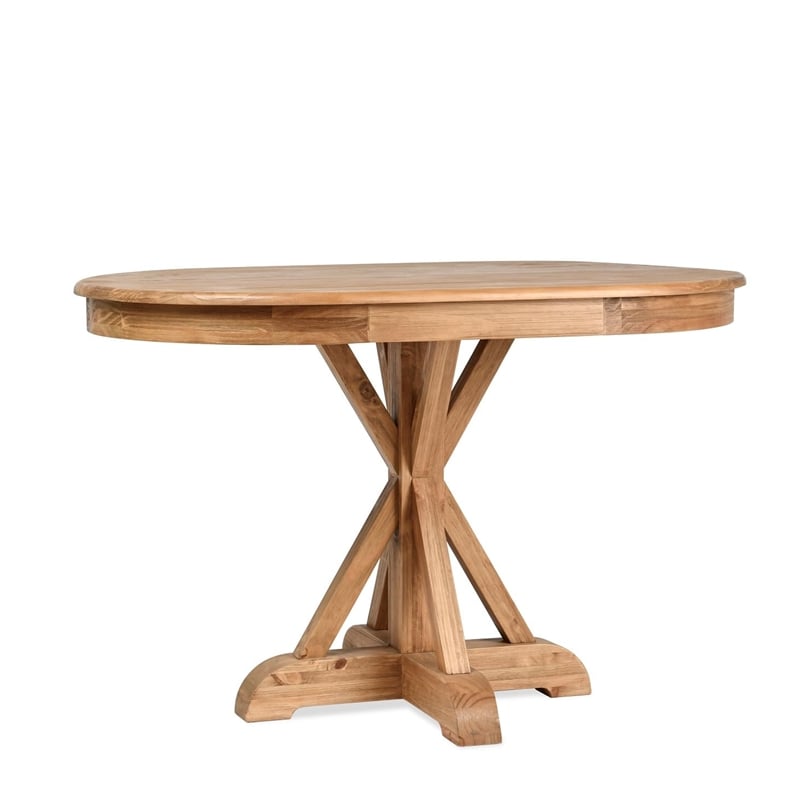 Classic Concepts Maxwell Oval Pine Wood Dining Table in Natural Finish