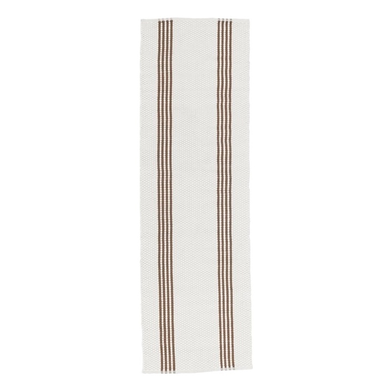 Classic Concepts Sorrento 2.6x8 Handwoven Stripe Ivory Area Rug Runner
