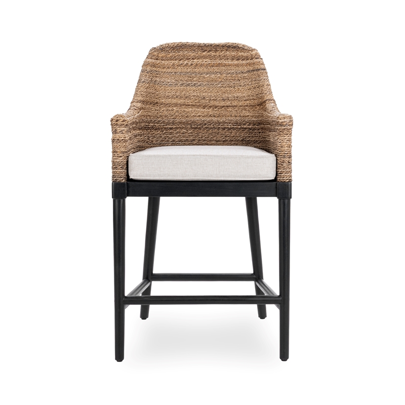 Classic Concepts Rey Banana Leaf Counter Stool in Beige