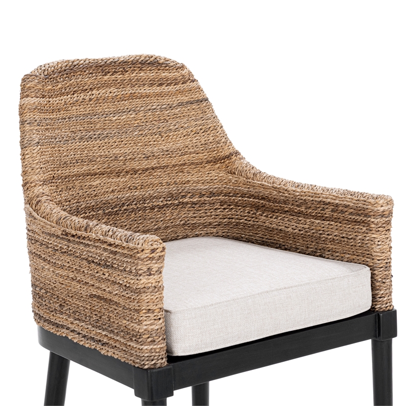Classic Concepts Rey Banana Leaf Counter Stool in Beige