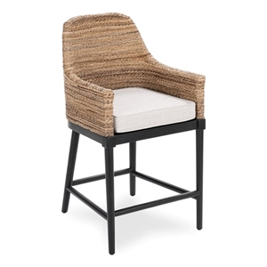 Classic Concepts Rey Banana Leaf Counter Stool in Beige