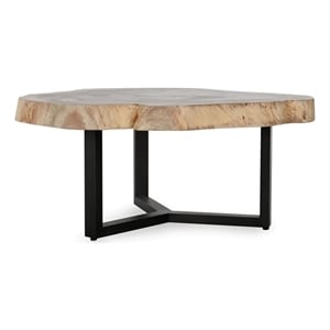 Classic Concepts Celine Live Edge Coffee Table Natural in Natural
