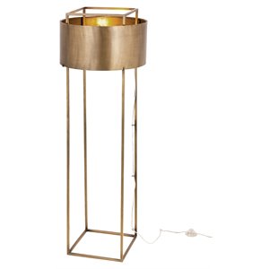 elk home harvey 1-light transitional metal floor lamp in gold