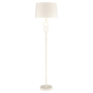 elk home hammered home 1-light transitional plastic floor lamp in white