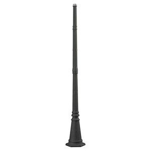 elk home outdoor accessories traditional metal tall outdoor post in charcoal