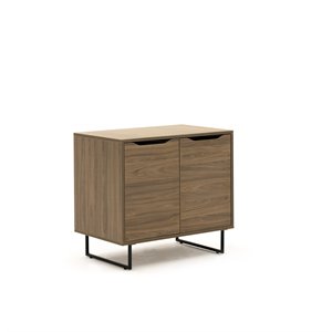 allermuir home wood mobile co-pedestial filing cabinet in walnut