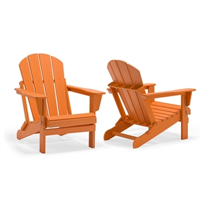 paradise outdoor folding poly adirondack chair (set of 2)