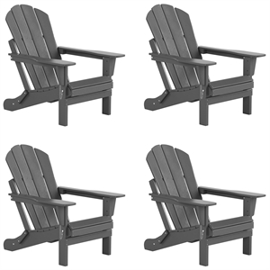 paradise outdoor folding poly adirondack chair (set of 4)