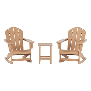 keller 3 piece outdoor rocking chair and table set