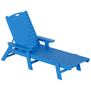 bayport outdoor hdpe plastic reclining chaise lounge