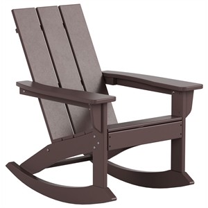 parkdale outdoor hdpe plastic adirondack rocking chair