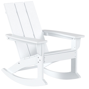 parkdale outdoor hdpe plastic adirondack rocking chair