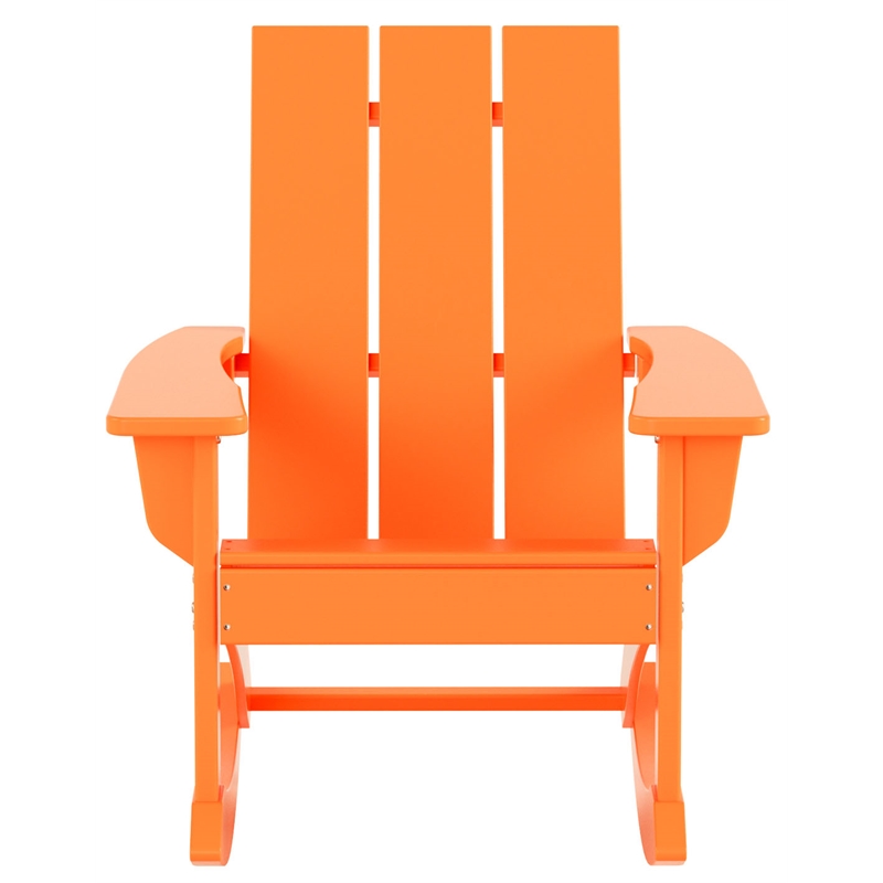 Parkdale Outdoor HDPE Plastic Adirondack Rocking Chair Orange (Set of 2)