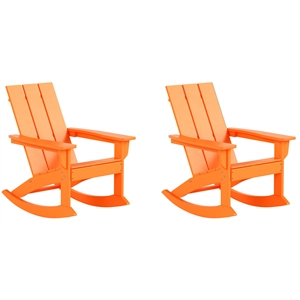 parkdale outdoor hdpe plastic adirondack rocking chair (set of 2)