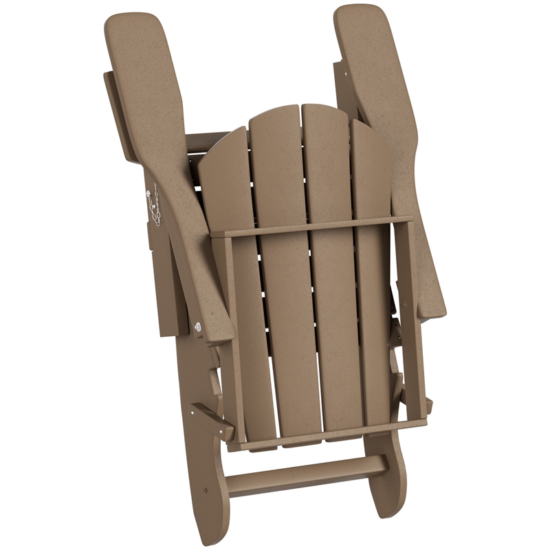 Paradise 2 Piece Set Classic Folding Adirondack Chair With Outdoor Side Table Cymax Business