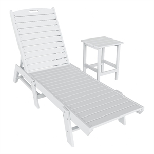 paradise classic adirondack plastic outdoor chaise lounges (set of 2)