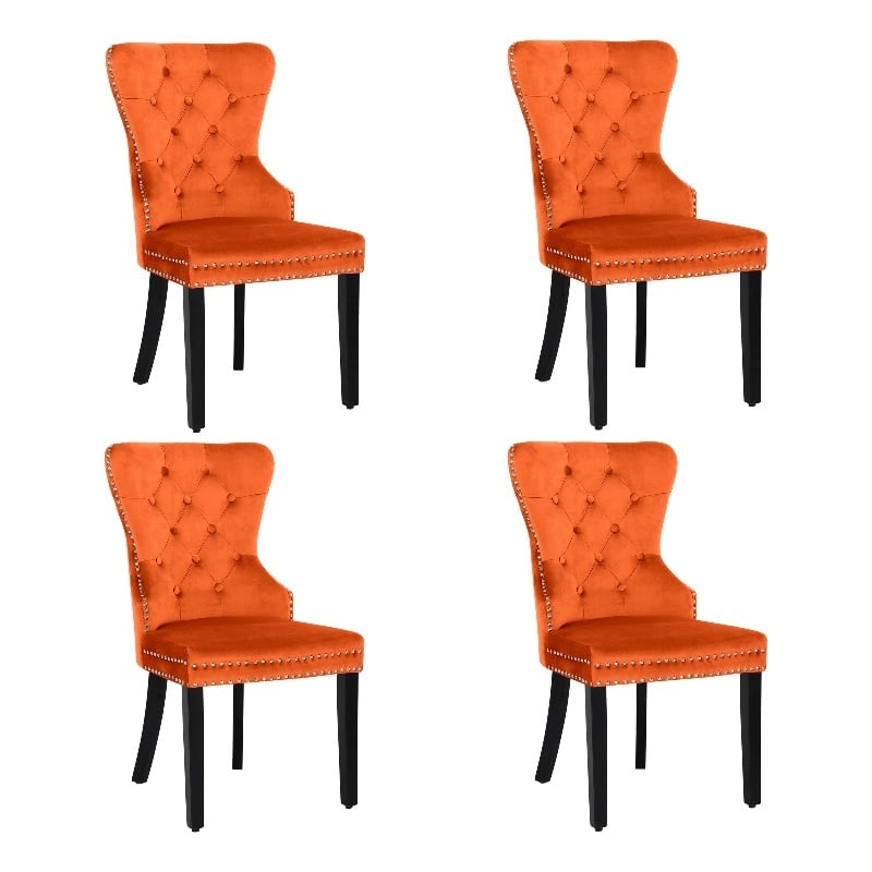 Alaia Tufted Velvet Upholstered Dining Side Chair (Set of 4)