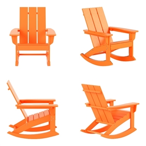 palms modern adirondack plastic outdoor rocking chairs (set of 4)