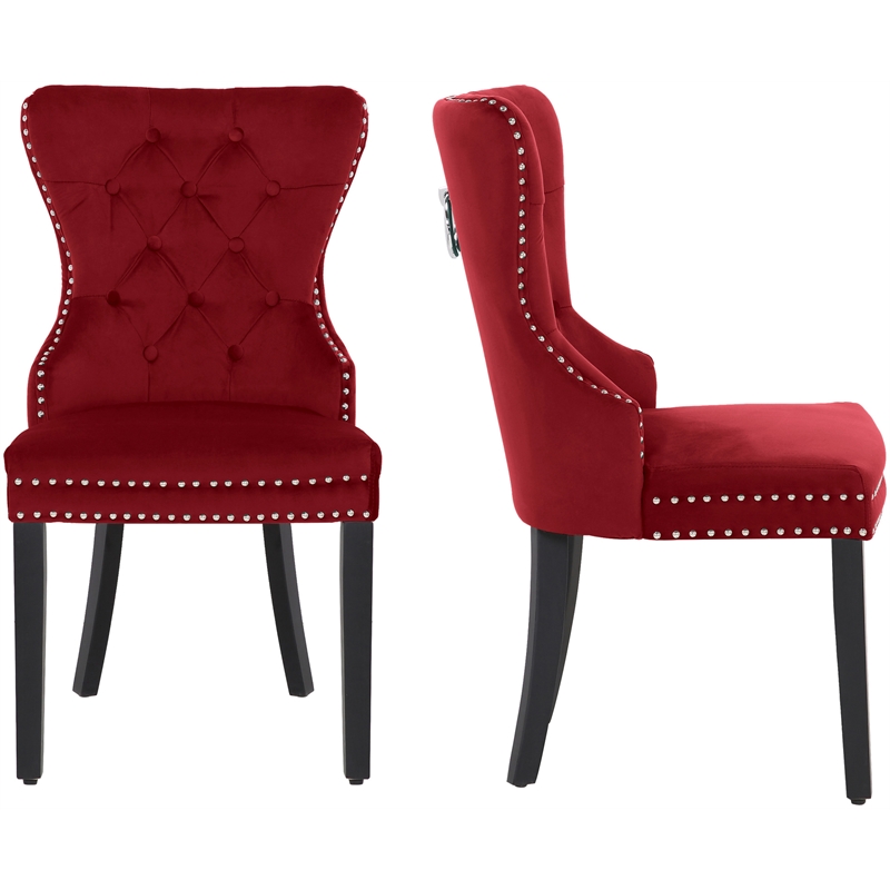 Alaia Tufted Velvet Upholstered Dining Side Chair (Set of 2)
